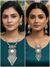 Silver Oxidised Necklace Set