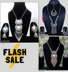 Oxidised Mirror Necklace Set